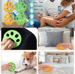 SnelShoppen - Hair Catcher voor Wasmachine, 8 Stuks, Herbruikbaar, 4 x Anti-Haar Ballen en 4 x Wasballen, Verwijdert Dierhaar van Honden en Katten, Vo — thumbnail 3