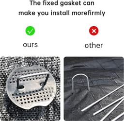 SnelShoppen - 50 Grondankers, Roestvrij Grondankers, Tuin Montageankers, Ongalvaniseerd Staal + 50 Bufferdiscs + 1 RVS Haringtrekker voor Tuin, Kamper — thumbnail 2