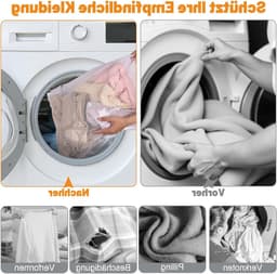 Wasnet voor wasmachine - 10 stuks waszakken met ritssluiting in 4 maten voor kleding, babykleding, ondergoed en meer — thumbnail 2
