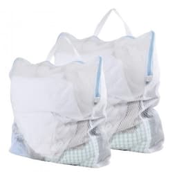 Solidchoice - Set van 4 draagbare, herbruikbare waszakken, wasmachinebestendig, ideaal voor reizen, ondergoed, handdoeken en sjaals, twee maten, blauw — thumbnail 1