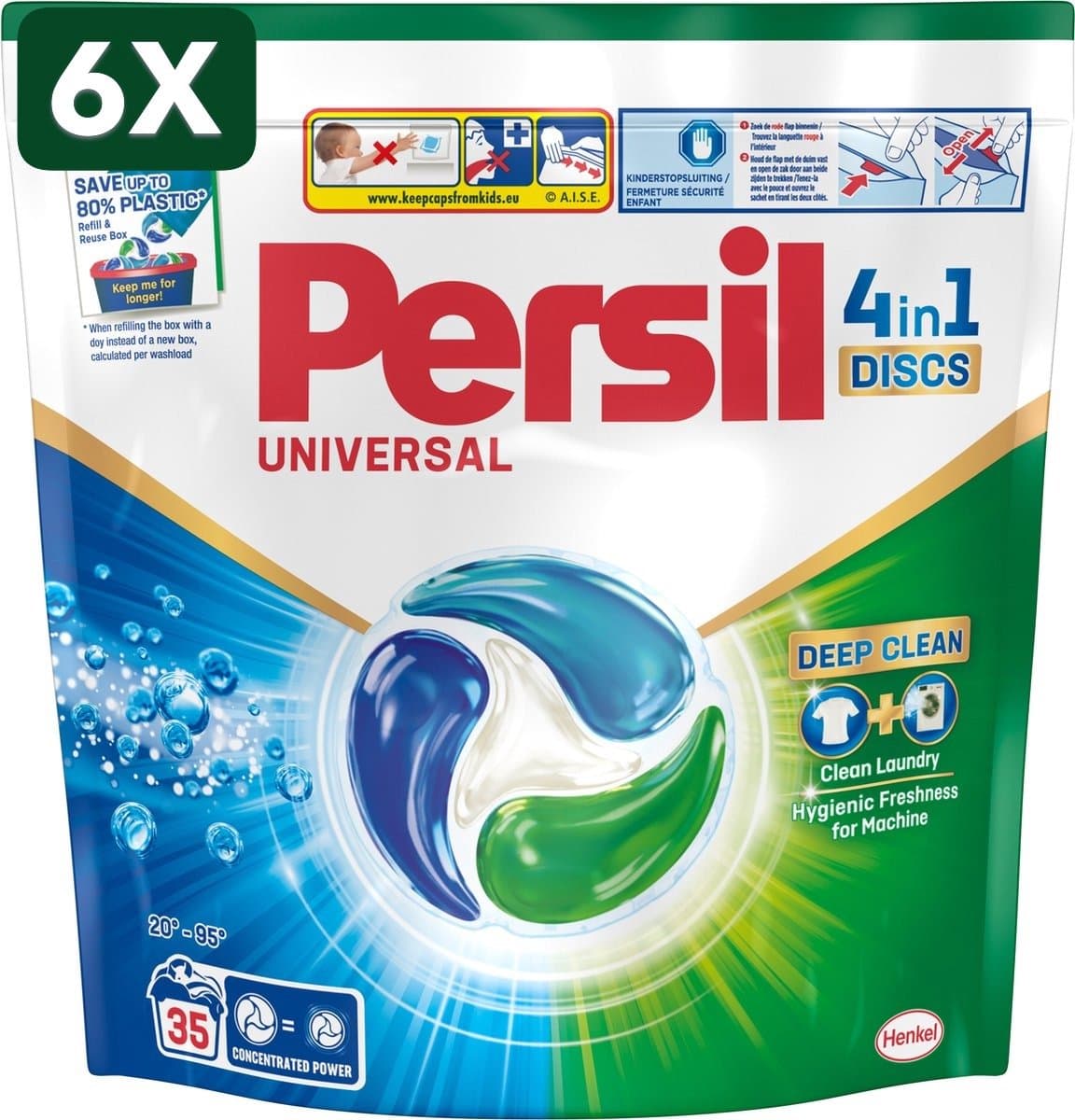 6 x Persil Discs Universal - Wascapsules - 35 Wasbeurten — afbeelding 1