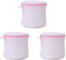 Dailygoods - Set van 3 herbruikbare wasnetten voor wasmachine, met ritssluiting voor wasmachine, ideaal voor beha's, ondergoed en sokken (rood) — thumbnail 1