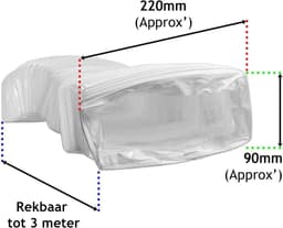 Thijox - Flexibele PVC-ventilatieslang 220 mm x 90 mm - Rechthoekige luchtslang 3 m voor eenvoudige luchtgeleiding in krappe ruimtes — thumbnail 5