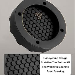 Antivibratie Voetjes - Wasmachine Onderzetters - Stil Huishouden - Universele Pasvorm - 4 Stuks - Zwart — thumbnail 4