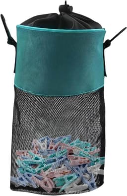 Kwastenzak - Opberghoes - Kleding Droog Houden - Mesh Constructie - 30 x 20 cm - Lichtblauw — thumbnail 1