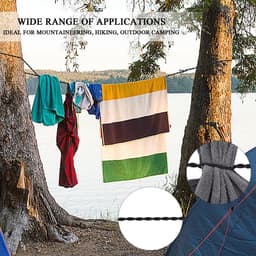 Inovra- Waslijn Uitschuifbaar 1,5/3 m - 2 Stuks Reiskleding - Draagbaar - Winddicht - Haken/Zuignap - Hoogwaardig Nylon - Wasophanglijn — thumbnail 2