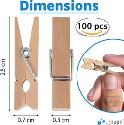 Thijox - Houten Wasknijpers 100 Stuks 25 mm Kleurige Mini Knikpersen voor Foto Decoratie, Ambacht, Knutselen en Schoolprojecten — thumbnail 4