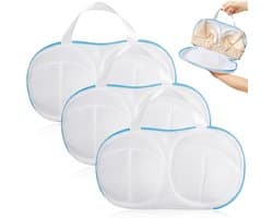 Thijox - Wasbeha 3 stuks - Wasnet voor Wasmachine - Beha met Ritssluiting - Herbruikbaar 27 x 17 cm - Groot voor Ondergoed en Lingerie - Ideaal voor W