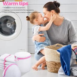 Thijox - Set van 7 Waszakken, Wasnetten met Hoogwaardige Ritssluiting, Opbergtas voor Onderweg, Ideaal voor Fijne Was, Ondergoed, Lingerie, Blouses, B — thumbnail 2
