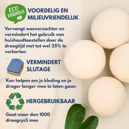Thijox - Droogballen van wol XL [6-pack] – Natuurlijke herbruikbare wasverzachter, vermindert kreukels en droogtijd, milieuvriendelijk alternatief voo — thumbnail 5