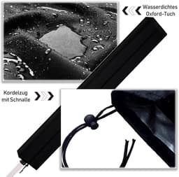Droogmolenhoes - Beschermhoes voor Roterende Wasdrogers - Waterdicht met Ritssluiting - Beschermhoes voor Roterende Wasdrogers - 165 * 16 * 16cm - zwart — thumbnail 5