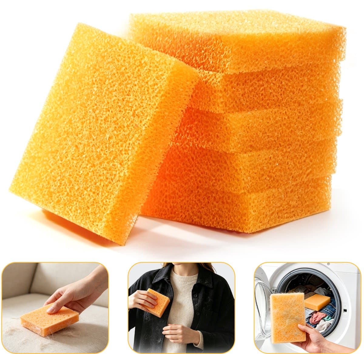 Wasmachine pluisbal - 6 stuks - 10x10 cm - Wasbal - Wasbol - Vlekverwijderingsbal - Wasmachine pluisverwijderaar bal - Wasmachine ontpluisbal - Pluiswasbal - Wasmachine reinigingsbal - Ontpluiswasbal - Anti-klit pluiswasbal — afbeelding 1