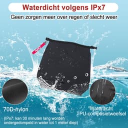 SnelShoppen - Zwarte waszak voor reizen, compressiezak 70D nylon, TPU waterdicht, herbruikbare vacuümzak voor kleding, M - ideaal voor camping, zwemme — thumbnail 2