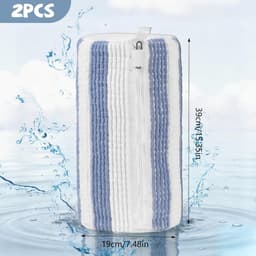 Schoenwaszak - Sneaker waszak - 2 stuks - Waszak voor schoenen - Herbruikbaar - Wasnet Voor Schoenen - Wasmachine&Droger - Schoenen Waszak - Voor Sneakers en Tennisschoenen - Netje Anti-Vervorming - Blauw/Wit — thumbnail 4