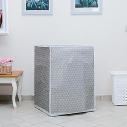 Afdekking voor wasmachine en wasdroger voor binnen, waterdichte afdekking met ritssluiting, stofbescherming, voor gebruik binnenshuis, 62 x 58 x 85 cm — thumbnail 4