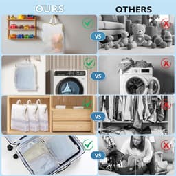 Waszakken voor delicate stoffen, sokken, ondergoed, T-shirts, badpak, babykleding, lingerie (30 x 40 x 8 cm) — thumbnail 4