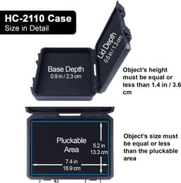 HC-2110 Mini Hard Koffer Droogbox met Schuim, Binnenmaat 21x15x3.8cm, IP66 spatwaterdicht, Geschikt voor mobiele telefoons, gereedschap, kleine apparaten en meer — thumbnail 5