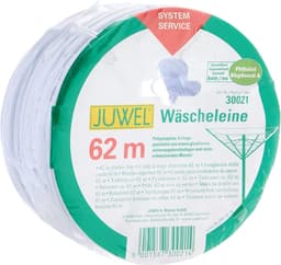 Vervangende waslijn 62 m (met polypropyleen inzet, lijn voor alle waslijnen, transparant, reservelijn voor droogparasols) 30021 — thumbnail 2