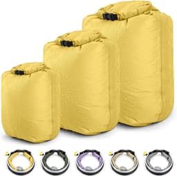 Dry Bag Waterdichte tas, ultralicht, waterdichte opbergzak, 3 stuks, boottochten, droogzak voor boot, kajak, vissen, rafting, zwemmen, kamperen en strand, geel, simple — thumbnail 1