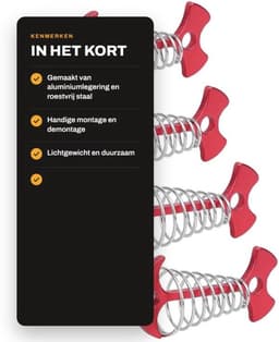 Grondankers 4-delig - Spiraalvormig - Multifunctionele Tentaccessoires - Geschikt voor Houten Platforms - Aluminiumlegering/Roestvrij Staal - 7.7x3.6cm - Tentpalen — thumbnail 3