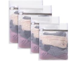 Waszakken, mesh waszakken met rits witte waszak delicate waszak lingerie tas voor wassen delicate kleding sokken beha lingerie