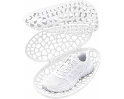 KZQ 2-delige wasmachine schoenenzak - Beschermt sneakers tijdens het wassen - Opvouwbaar en herbruikbaar - Geschikt voor alle wasmachines - Wit
