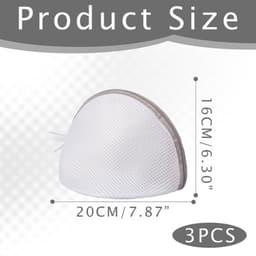 Wasnet 3 Stuks - Beha-Wasnet voor Wasmachine - Waterdoorlatend Net - Polyester - Ademend - Bescherming Beha - Waszak — thumbnail 5