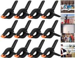 Verpakking van 12 stuks - A-frame clips - Veerclips - Clips voor zwembadafdekkingen - Kunststof veerclips - 9*7 cm - Snel klemmend - Geschikt voor marktkramen, fotostudio's, houtbewerking, fotografieachtergronden, doe-het-zelf kunstprojecten — thumbnail 1
