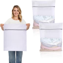 Grote Herbruikbare Wasnetten voor de Wasmachine, 50 x 60 cm, Ideaal voor Kleding, Sweaters en Broeken met Rits — thumbnail 1