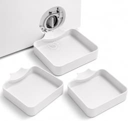 3 stuks - Afvoerbak voor wasmachine - 17,8 ×17,8cm - 3D-geprinte waterdichte bak - Lekbak wasmachine - Wateropvang - Afvoer - Wasmachine Wateropvangbak - Opvangbak tegen lekkage - universele opvangbak voor filterreiniging — thumbnail 1