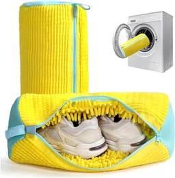 Duurzame Waszakken voor Schoenen - 2 Stuks, Geschikt voor Wasmachine, Ideaal voor Sportschoenen en Tennisschoenen, 360 Graden Reiniging, Met Rits en Pluche Voering — thumbnail 1