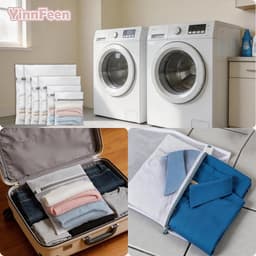 Set van 6 Waszakken in 4 Maten - Herbruikbare Wasnetten met Rits voor Wasmachine, Ideaal voor Ondergoed, Kleding en Bedlinnen — thumbnail 4