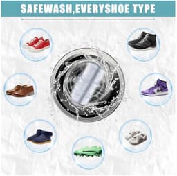 Waszak voor alle soorten sportschoenen en gymschoenen, zak van duurzaam net met ritssluiting voor veilig wassen, herbruikbaar, hoog — thumbnail 5