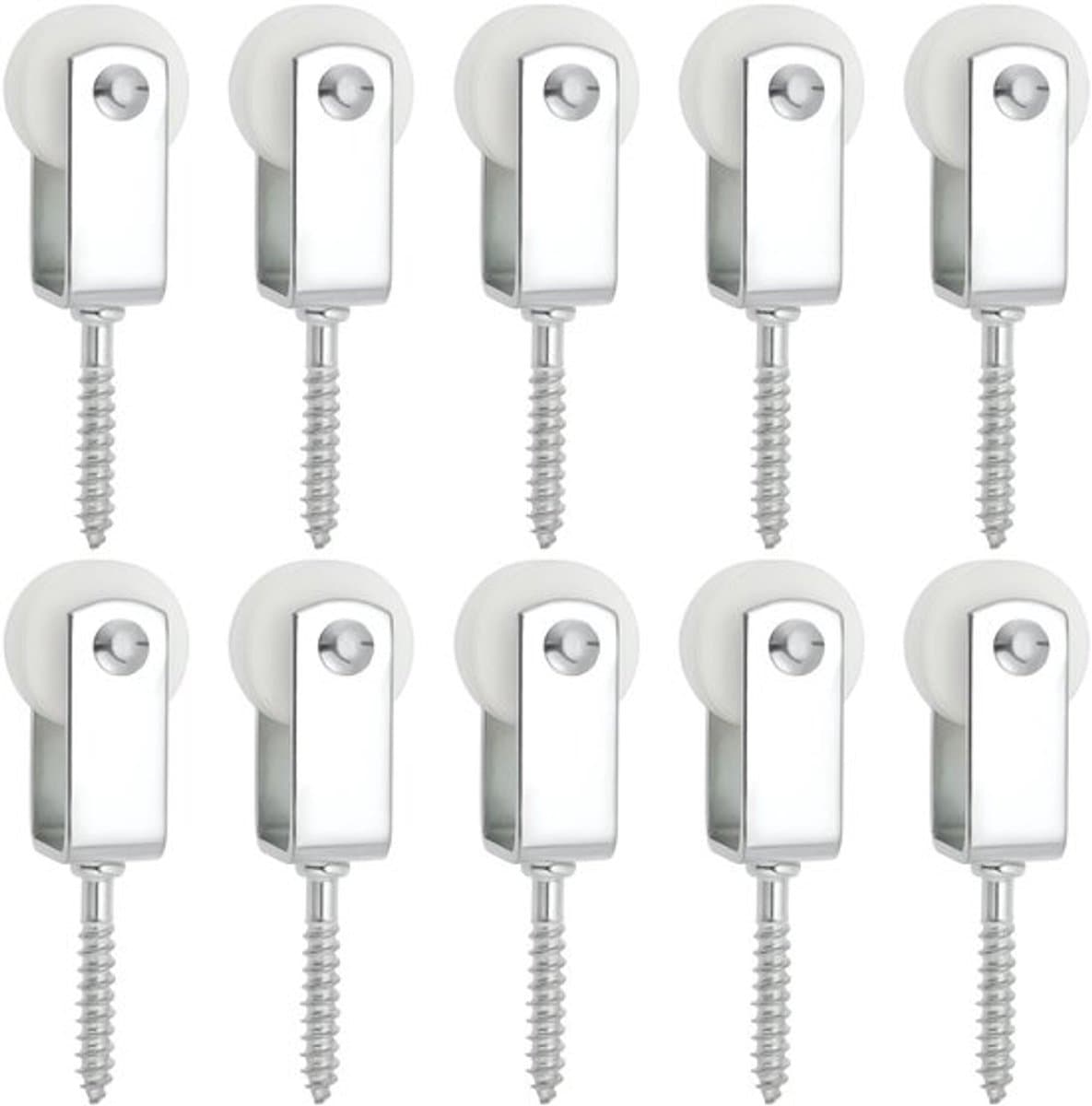 Katrollen 25mm - Nylon Katrollen - Takel voor Binnen - Opknoping - Compacte Montage 38x6mm - Slijtvast en Ruimtebesparend - Waslijnkatrollen — afbeelding 1