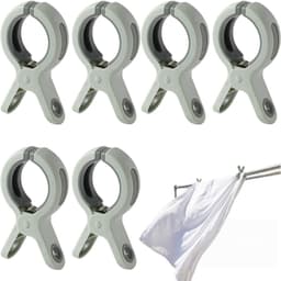6 stuks - winddichte kledingclip - Strandhanddoekclip - Plastic dekenclip - Badhanddoekclip - Grote kledingclip - Voorkomt dat kleding door de wind wegwaait - Groen - 10,6x6 cm - Voor het vastklemmen van strandhanddoeken, beddengoed en dikke kleding. — thumbnail 1