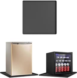 Koelkastmat - gemaakt van siliconen - met opstaande randen - antislip - vlekbestendig - kan ook gebruikt worden als wasmachinemat of koelkastmat - 50 x 50 cm - zwart — thumbnail 1
