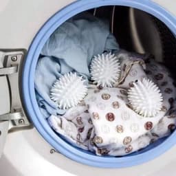 2-stuks Herbruikbare droogballen - Wasballen - Droogballen - - 9x6,5 cm - Geschikt voor het voorkomen van kluwen van kleding en het oplossen van het probleem van lintaanhechting - Wit — thumbnail 2