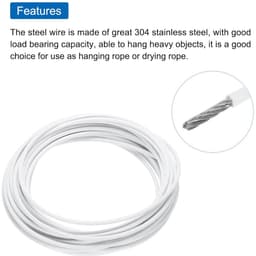 Staalkabel 10 meter - roestvrij staal 304 - vinylgecoat - ideaal voor ophangen - ShopVlot — thumbnail 5