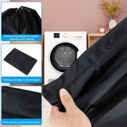 SnelShoppen - 4 Stuks Extra Grote Waszakken, Vouwbare Trekkoord Opbergtassen, Nylon Waszak voor Badkamer, Slaapkamer, Studentenhuis en Reizen, 61 x 91 — thumbnail 2