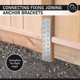 SnelShoppen - 5 x Platte Ankers (200x40x40 mm) Hoekverbinding van Gegalvaniseerd Staal, Corrosiebestendig, 24 Gaten, Voor Constructie en Verbouwing — thumbnail 2
