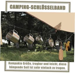 Dailygoods- Waslijn 5 Meter - Waslijn Camping - Uittrekbare Waslijn - Multifunctionele Waslijn - Accessoires voor Buitengebruik - Lichtgewicht en Waterafstotend - Drooglijn — thumbnail 5