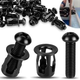 holle metalen anker M6x25 mm, 20 stuks Jack Nuts Petal Nuts Zwart — thumbnail 1