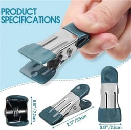 Knijpers Kleding - Waslijn Clips - Kleding Drogen - Roestvrij Staal - 50 Stuks - Blauw — thumbnail 4