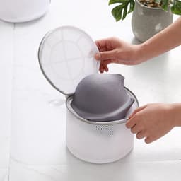 Cilindrische mesh waszakken 4-pack, stevige waszakken met ritssluiting voor beha's, ondergoed en delicate kleding, ideaal voor veilig wassen in de wasmachine — thumbnail 2