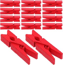 Houten Kledingknijpers - Mini Knijpers Decoratieve Knijpers - Knutselen en Decoreren - Windproof en Stevig - 3.5 cm - Kleurrijk — thumbnail 1
