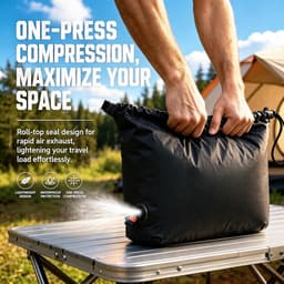 Waterdichte waszak voor op reis, compressie-organizer met kliksluiting, ideaal voor fitness, zwemmen en vakanties — thumbnail 4