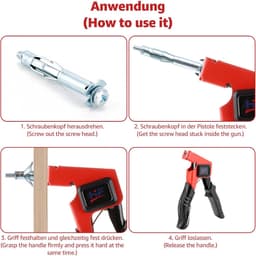 60 stuks holle metalen pluggen (6 maten), met montageklem, wandpluggen M4/M5/M6, perfect voor holle muren, gipsplaten (rood) — thumbnail 5