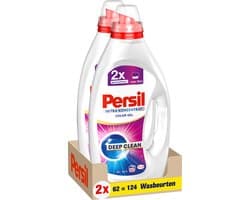 Persil Ultra Concentrated Color Gel - Vloeibaar Wasmiddel - Gekleurde Was - 124 Wasbeurten - Duo Grootverpakking