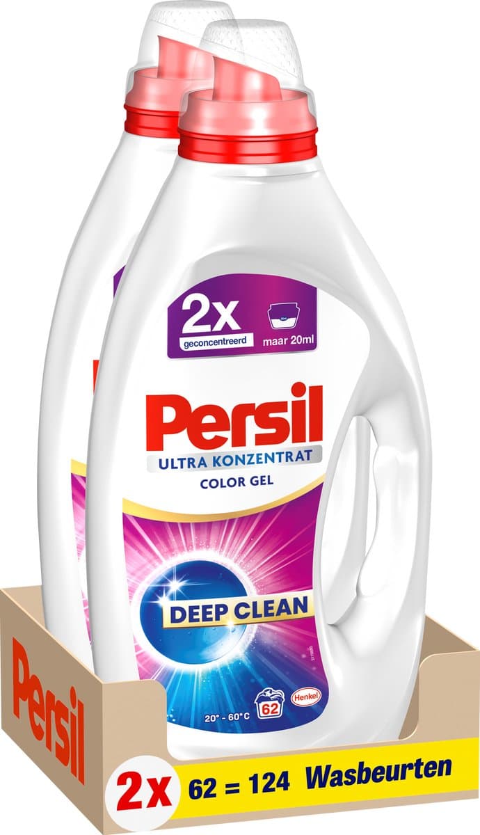 Persil Ultra Concentrated Color Gel - Vloeibaar Wasmiddel - Gekleurde Was - 124 Wasbeurten - Duo Grootverpakking — afbeelding 1