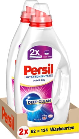 Persil Ultra Concentrated Color Gel - Vloeibaar Wasmiddel - Gekleurde Was - 124 Wasbeurten - Duo Grootverpakking — thumbnail 1
